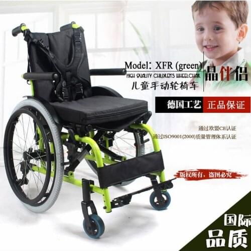 High-end comfortable children manual wheelchair cart folding portable disabled children with cerebral palsy wheelchairs