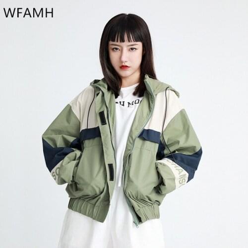 Wfamh Women's Hooded Trench Coats