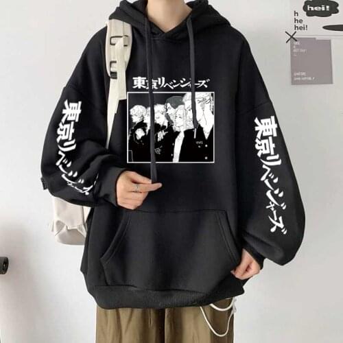 Japans Tokyo Revengers Mikey New Creative Hoodie Men and Women Role Playing Anime Printed Sportswear Comfortable Loose Pullover