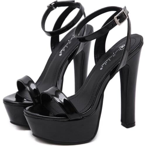 2021 summer new ladies fashion sexy high heels super high heel waterproof large size apricot sandals