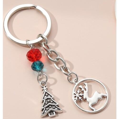 1pc Christmas Gift Sugar Charms Key Chains Accessory Snowman Keychain Car Key Ring Pendant Jewelry