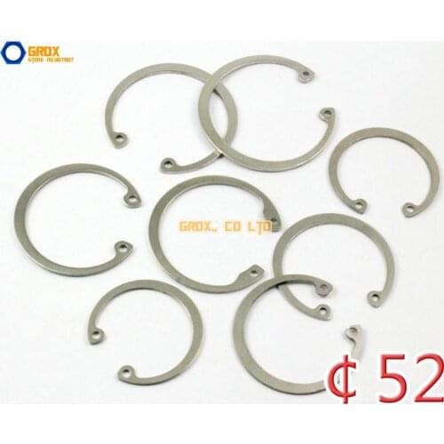 10 Pieces 52mm 304 Stainless Steel Internal Circlip Snap Retaining Ring
