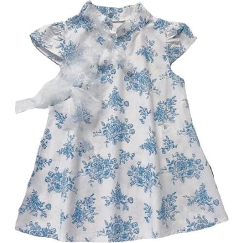 2021 Summer Casual Solid Girls Dress Cartoon Kids Dresses For Girls High Quality Fashion Girl Clothes