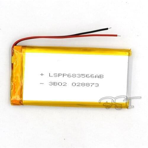 3.7V 1800mAh Li-Po Li Ion Rechargeable Battery 683566 Lithium Polymer Cells For Mp3 MP4 MP5 GPS PSP Mobile Bluetooth
