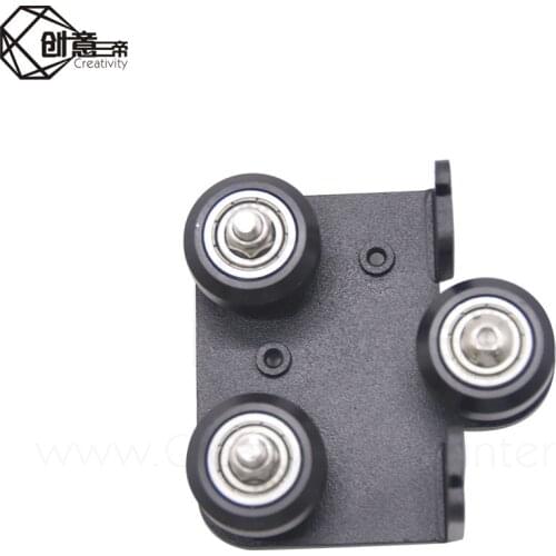 Creativity 3D Extruder Back Support Plate with Pulley Extruding Back plate for Ender3 CR10 Series 3D Printers