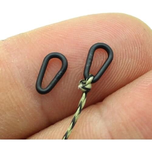 40PCS Carp Fishing Accessories Fishing Line Hook Link Micro Covert Hair Rig Ring Loop Swivel Tear Drop Oval Carp Fishing Tackle