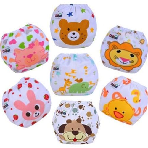 5Pcs Diapers + 10Pcs Inserts Reusable Adjustable Soft Baby Mesh 7 Type Diapers trx0054