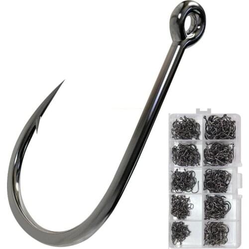 500pcs/ Set Fishing Hooks Barbed Circle High Carbon Steel Fishhook Carp Fly Fishing Hook Sea Accessories Tackle