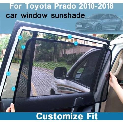 6pcs High-end custom For Toyota Prado 2010-2018 card type car curtain sun shade car window shade car styling Sun visor