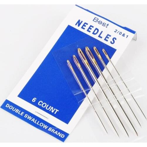 6Pcs/set Multisize Hand Sewing Needles Stainless Steel Golden Tail Needle For DIY Handmade Sewing Craft High Quality Sewing Tool