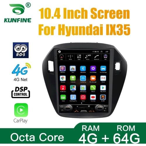 Tesla Screen Octa Core 4GB RAM 64GM ROM Android 10.0 Car DVD GPS Player Deckless Car Stereo For Hyundai IX35 2010-2015 Radio
