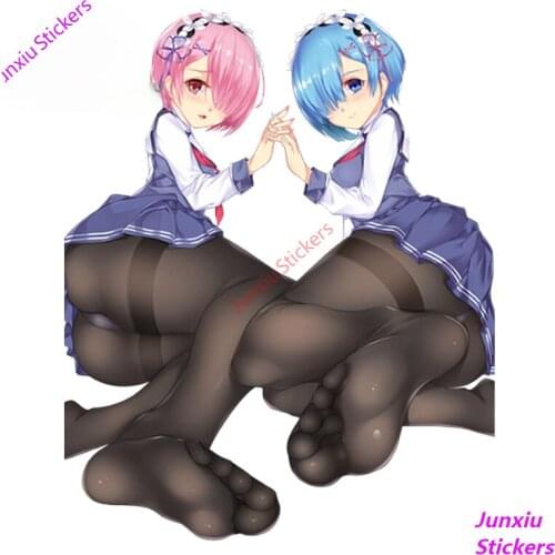 Car Sticker Styling Sexy Maid Re Zero Kara Hajimeru Isekai Seikatsu Anime Window Bumper Trunk Laptop Wiper Decals PVC13x8cm