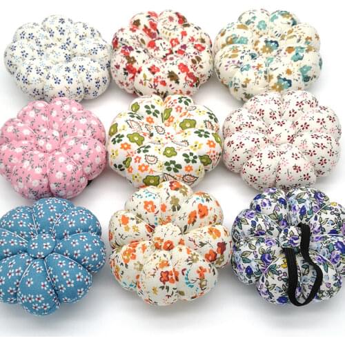 Safety Sewing Pincushion Pumpkin needle Soft Cotton Fabric Button Cross Stitch Sewing Pin Cushion Accessories