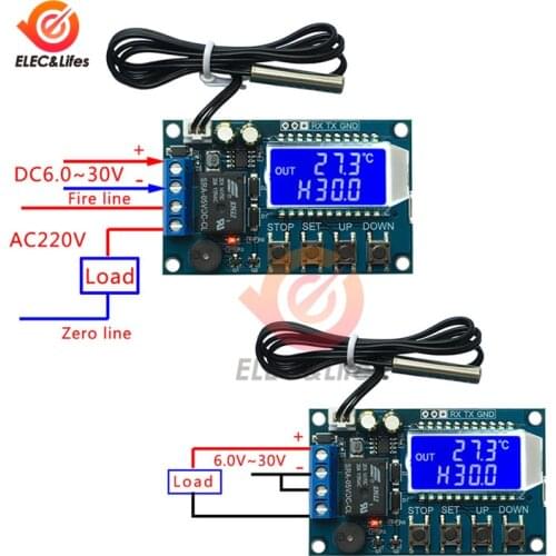 1Pcs LCD Display Digital Thermostat temperature controller 10A Relay Temperature Control module Heating Cooling thermoregulator