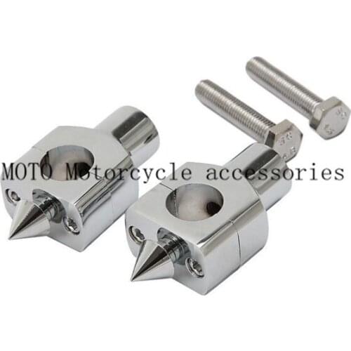 Custom 1" Round Spike Motorcycle Handlebar Risers Handgrip Holder For Harley Yamaha Suzuki Kawasaki Handle Bar Risers