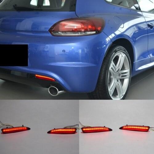For Volkswagen VW Scirocco R GTS Rline 2011 2012 2013 2014 2015 Braking Driving Turning lamp reflector Led rear bumper lights