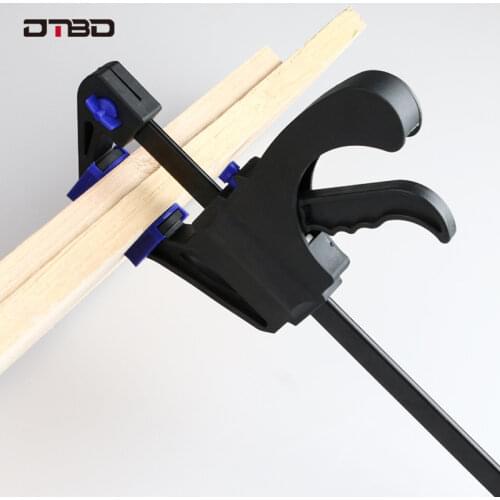DTBD 4INCH F Clip Spreader Work Bar Clamp F Clamp Gadget Tool DIY Hand Speed Squeeze Quick Ratchet Release Clip Kit Wood Working
