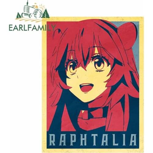 EARLFAMILY 13cm x 9.8cm For The Rising of The Shield Hero DIY Car Stickers Vinyl Material Decal Occlusion Scratch For JDM SUV RV