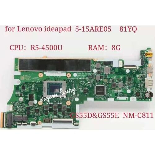 GS55D&GS55E NM-C811 for Lenovo Ideapad 5-15ARE05 Laptop Motherboard CPU:R5-4500U UMA RAM:8G 100% Test Ok