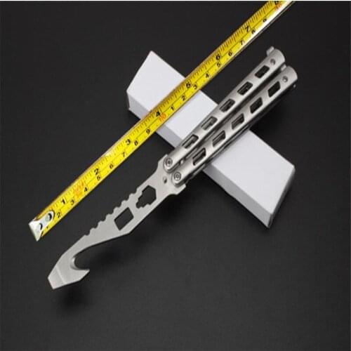Jl-018 Butterfly Tool Swing Knife 3cr13mo Blade Steel Handle Sharp Blade Tactical Outdoor Camp Hunt EDC Tool Gift For Men