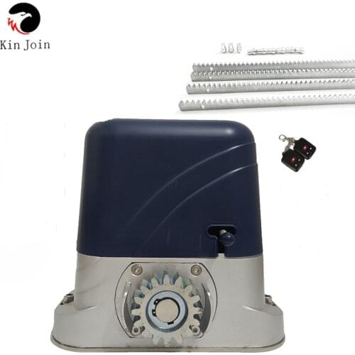 KinJoin DC24V Automatic Sliding Gate Motor Engine Sliding Gate Controller With 4M Steel Racks Kits Optional For Home Gates