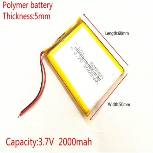 Liter energy battery lithium polymer battery GPS navigation 505060 3.7V 2000mah VX580LE VX580R