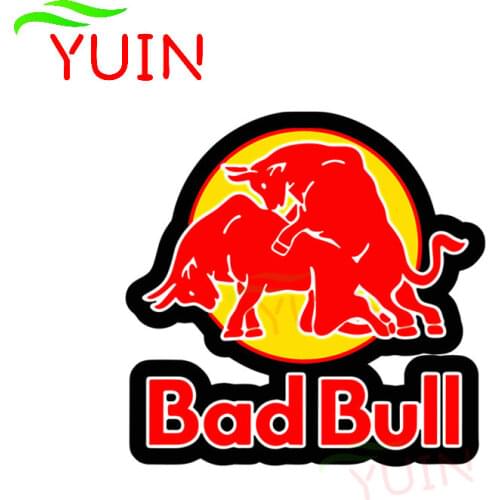 Personality Car Sticker Motorcycle Decals Funny Bad Red of Bull Graphics PVC Decorative Accessories Waterproof Decal 15*15cm