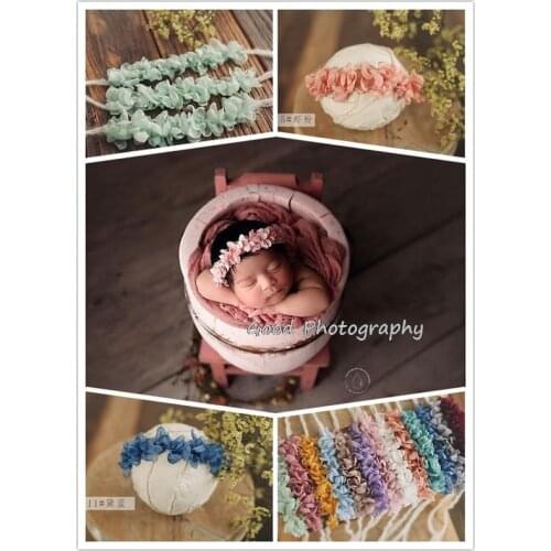 Newborn Photography Props Baby Headwear Flower Headband Infant Shoot Accessories Studio Creative Hair Band Sweet Headdress