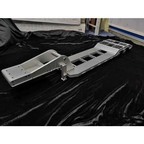 Alloy RC Trailer for 1/14 Hydraulic Excavator Transport Vehicle Flat Loader Truck Update Parts
