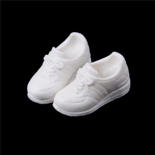 One Pair Fashion Sport White Shoes For Blyth Doll Suitable For Licca 1/6 Doll Doll Shoes