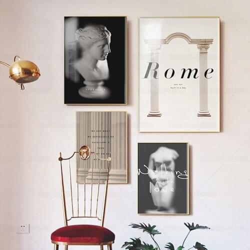 Luxury Style Posters Ancient Greek Rome Canvas Painting Greek Proverb Print Wall Art Decor