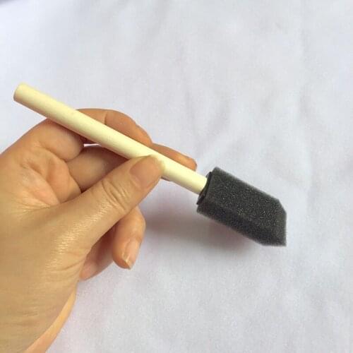 Automotive Air Conditioner Vent Brush Sponge Brush With Wooden Handle Grille Cleaner Auto Detailing Cleaning Tools Accessories