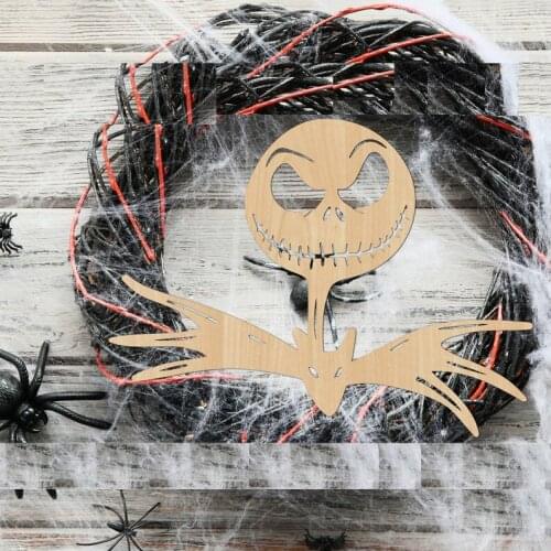 Skeleton with bat bow Wood Cutout, Halloween Cutout,wood craft, Halloween wreath accent,wood cut out,laser cut Wall Art decor