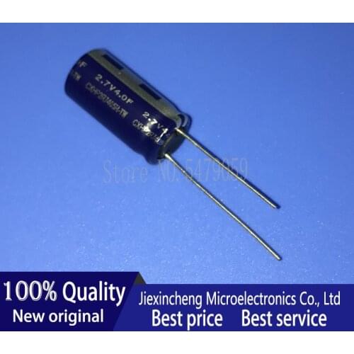 10PCS 2.7V 4F 5F 10*20mm super capacitor 10*20 CXHP2R7405R-PCT Farad capacitor