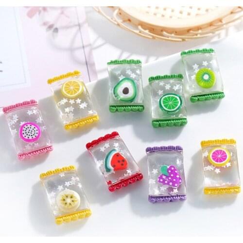 10pc Resin Mixed Fruit Drop Glue Sweets Flatback Cabochon For Crafts Scrapbooking Kawaii Ornament Diy Embellishments Accessories