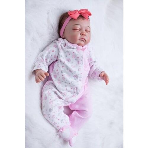 20" High quality doll reborn babies silicone vinyl dolls cloth body newborn baby girl alive dolls bebes bonecas kids xmas gift