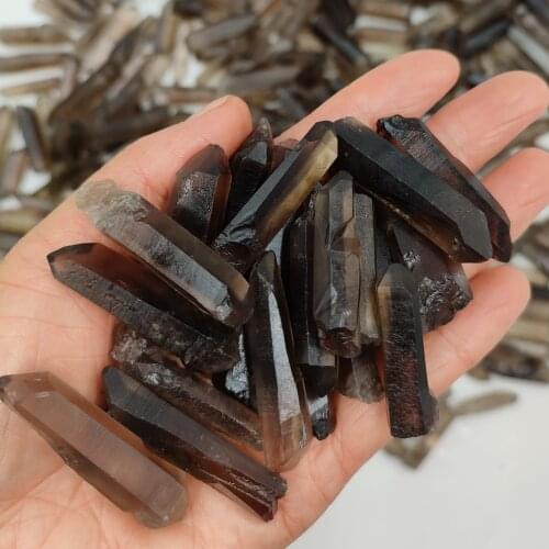 3pc/Lot Natural Smoky Quartz Terminated Points Wand Crystal Healing Raw Stone Reiki Jewelry Aquarium Home Room Decor DIY 3-5cm
