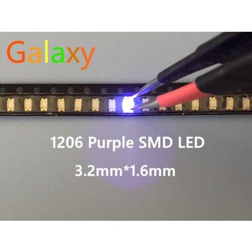 500PCS 1206 purple/uv smd super bright lamp lights-emitting diodes 390-410NM 3..2*1.6*0.8MM SMD 1206 LED DIODES