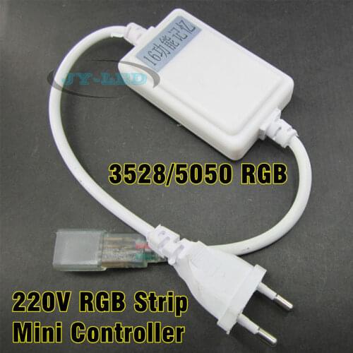 8 Programs Controller to control 220V 230V Waterproof IP67 SMD5050 RGB Flexible LED Strip Light