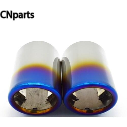Auto Parts 2PCS Stainless steel Automobiles Car Exhaust Pipe Muffler Tips Carbon Fiber For Volkswagen Tiguan 2017 2016 2015-2010