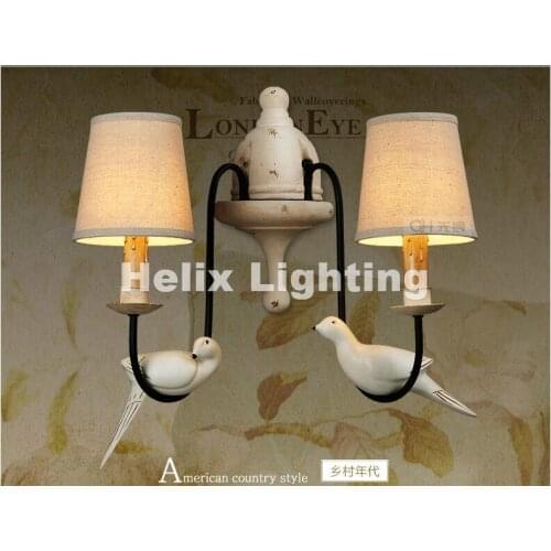 Free Shipping Retro Bird Design Wall Lamp Nordic Decor Loft Wall Light NEW Wall Bed Restaurant Bathroom Home Decoration Lights