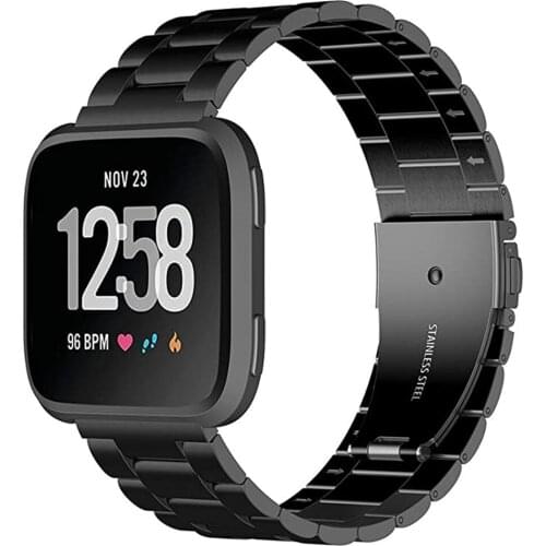 Compatible for Fitbit Versa 2 band Stainless Steel Metal Bracelet Wristband for Fitbit Versa Lite Versa2 strap Business correa