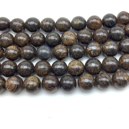 Natural Bronzite Stone Beads Brown Copper Color Round Loose Spacer 6 mm 8 mm 10 mm 12 mm DIY Jewelry Making