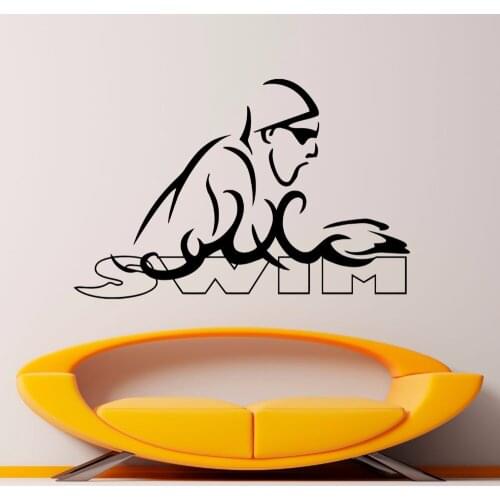 YOYOYU Art Home Decor Swimming Sports Wall Decal Vinyl Sticker Bedroom Housewares Living Room Design Interior Decoration WW-531