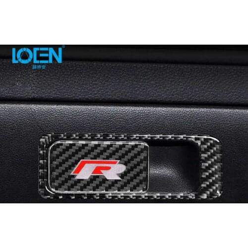 For Volkswagen For Golf Carbon Fiber Storage Box Switch Decoration Stickers Decor Covers Car Accessaries 2014-2019 Car Styling