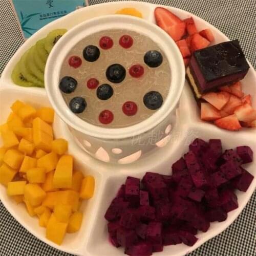 Kitchen accessories Ceramic Chocolate Fire Boiler Set Swiss Cheese Hot Pot Birds Nest Bowl Candle Heating Furnace