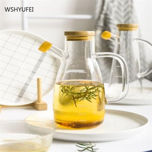 Kitchen supplies household leak-proof high borosilicate glass seasoning bottle oil jar vinegar bottle soy sauce bottle
