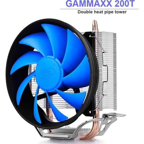 Deepcool GAMMAXX 200T Cooling Fan Double copper heat pipe CPU Radiator 12cm PWM Silent fan For 1150/1151 AMD PC cooler