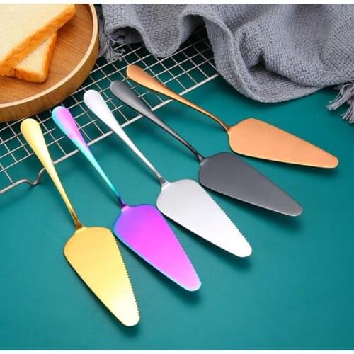 Stainless Steel Cake Spatula Pizza Shovel Pie Cutter Serrated Edge Cake Knife Baking Tool Wholesale SN1060