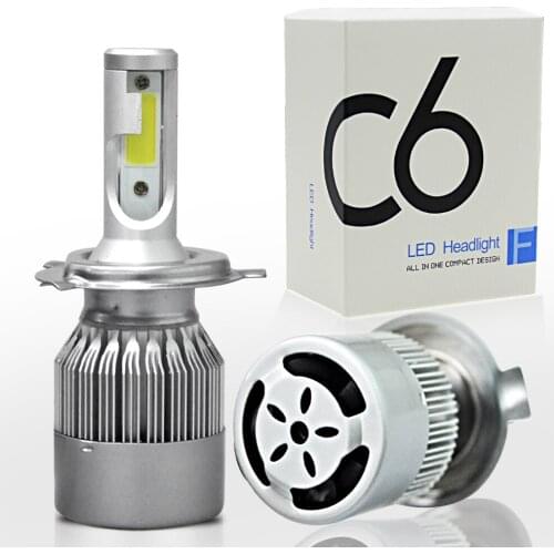 LSlight C6 LED Headlight H7 H4 H1 H3 H11 H8 9005 9006 9007 9012 880 HB2 HB3 HB4 H27 LED Auto Bulbs 6000K 72W 12V 24V Car Light